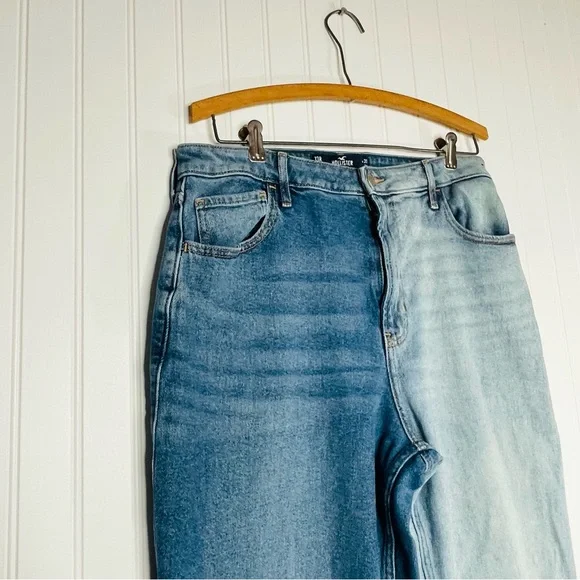 Hollister Two Tone Ultra High Rise Stacked Vintage Straight Jeans - Picture 5 of 8